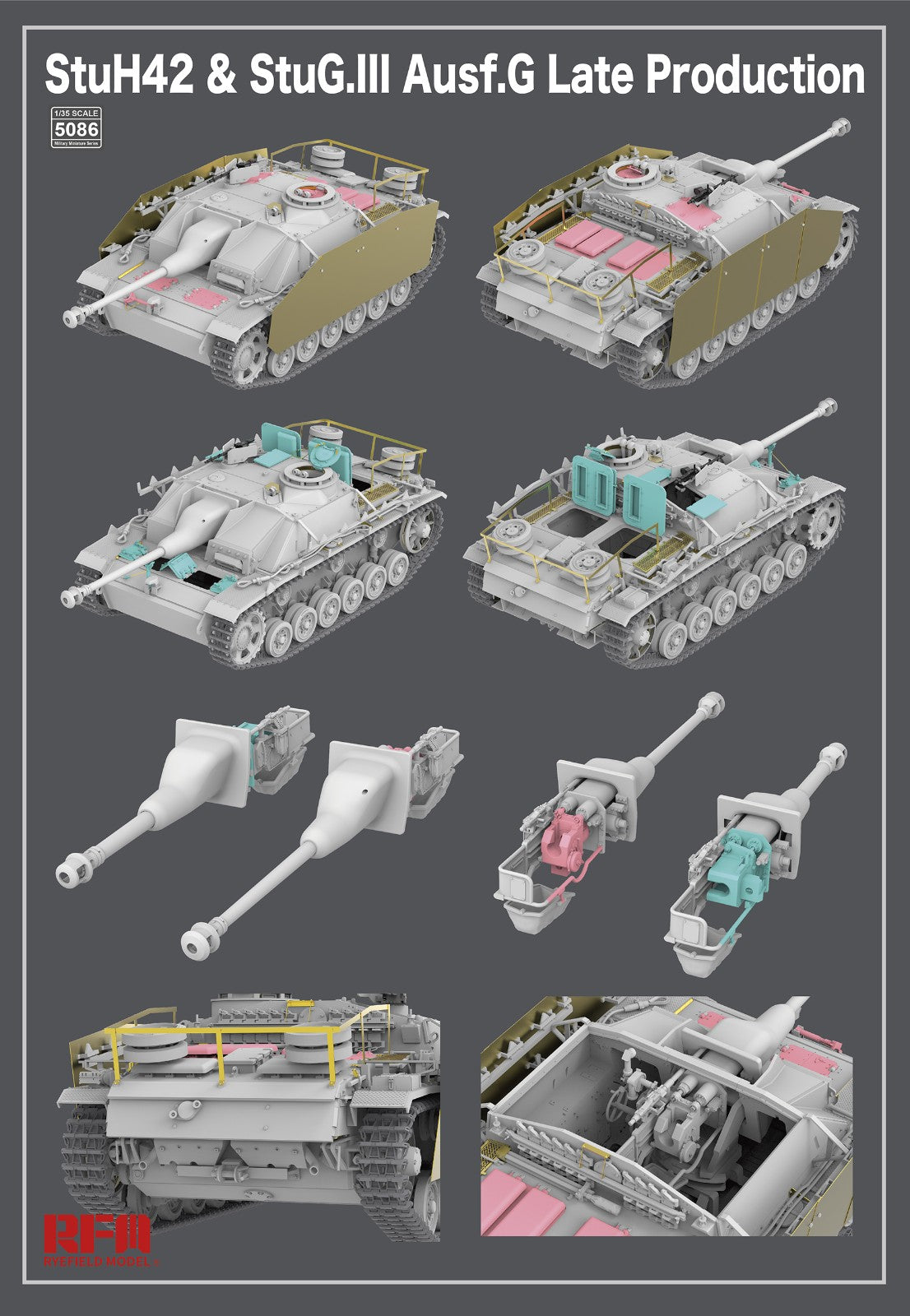 Rye Field Model 5086 1/35 StuH42 & StuG.III Ausf.G Late Production