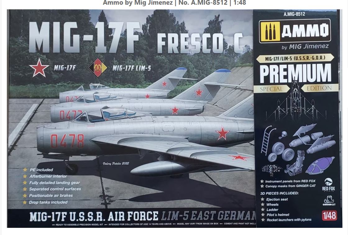 AMMO by Mig 8512 1/48 Fresco C MiG-17 F/ LIM-5 U.S.S.R. - GDR PREMIUM