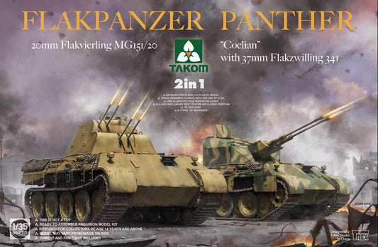 Takom 2105 1/35 Flakpanzer Coelian¨® oder 20mm Flakvierling  2in1